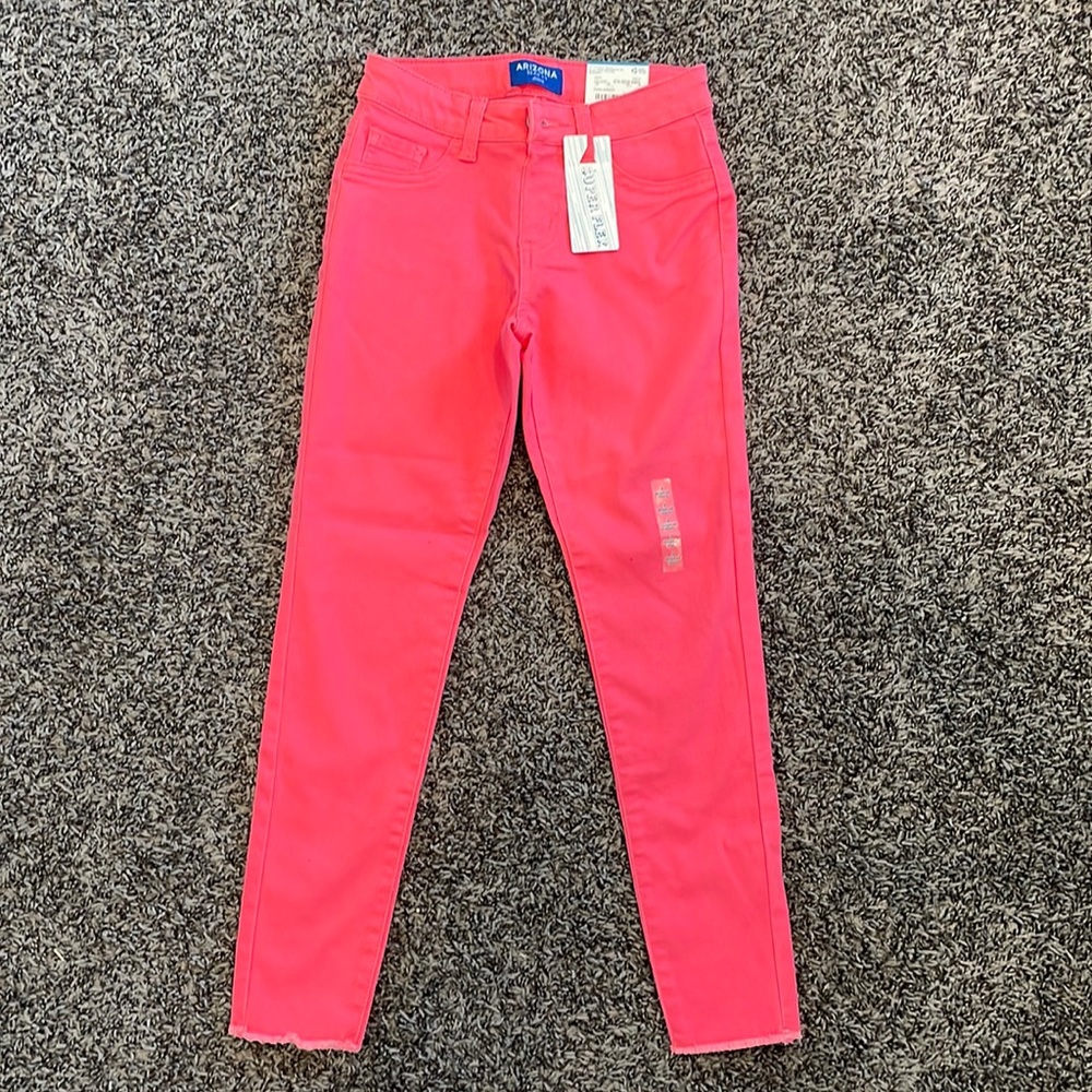 Girls coral jeggings